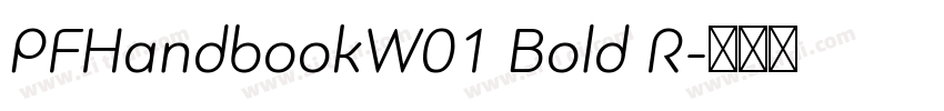 PFHandbookW01 Bold R字体转换